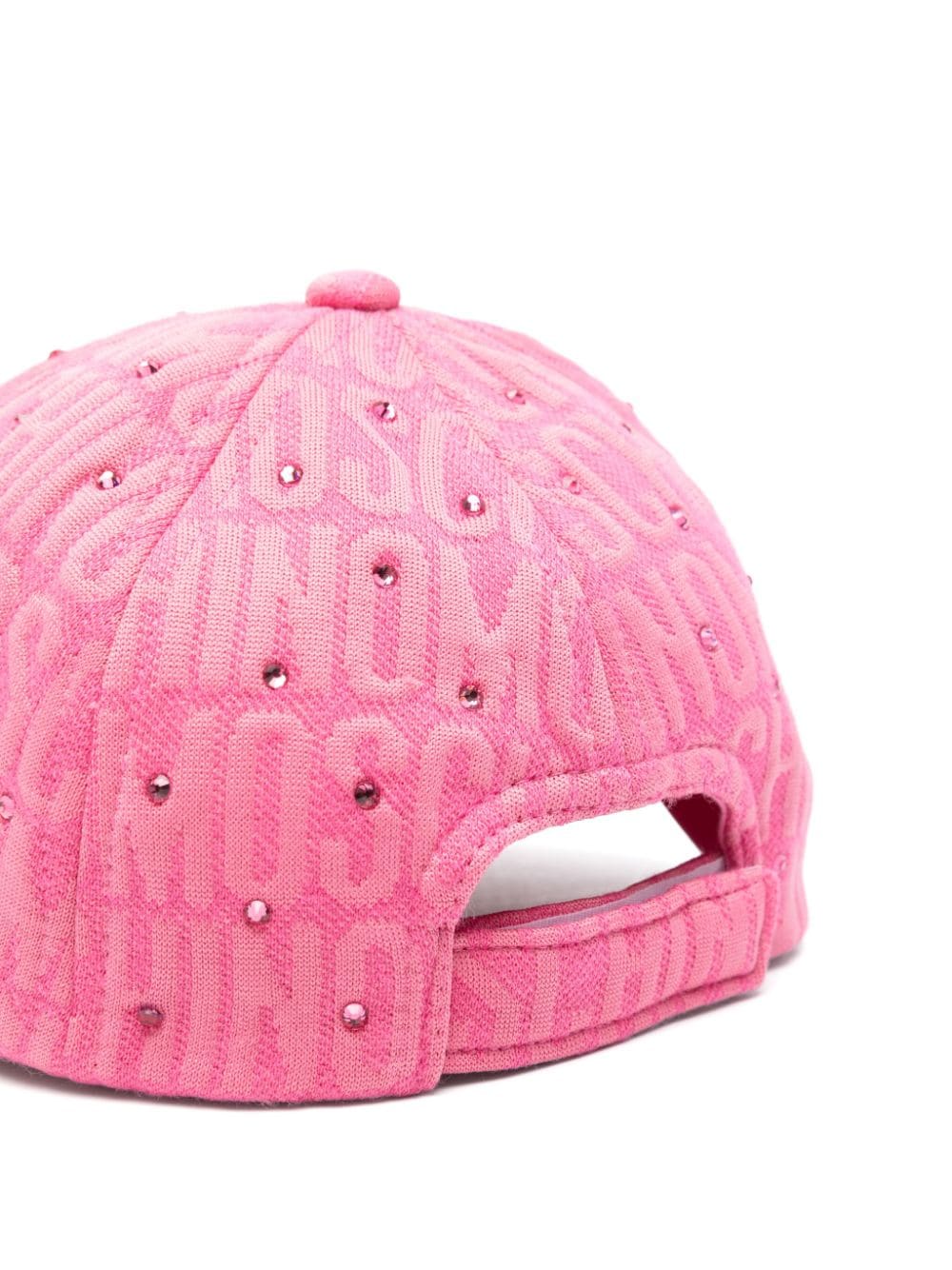 Moschino Kids Honkbalpet met stras - Roze