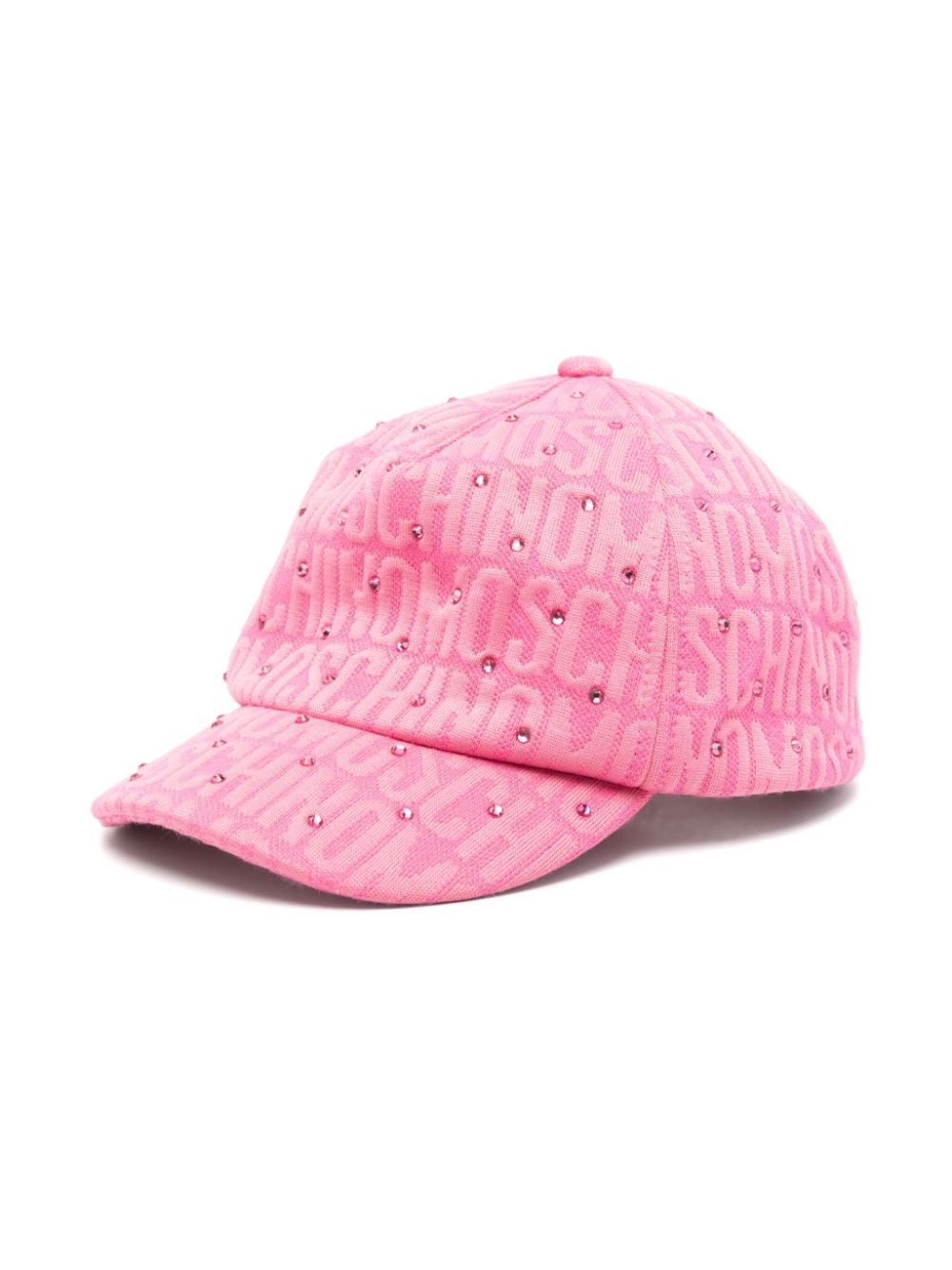 Moschino Kids rhinestone baseball cap - Pink