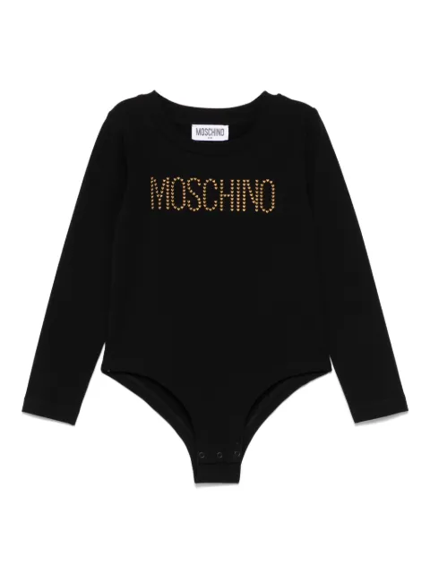 Moschino Kids body con logo y apliques