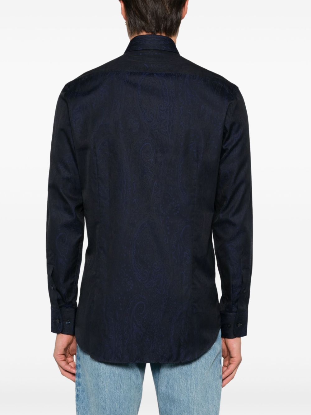 ETRO Overhemd met paisley-jacquard Blauw