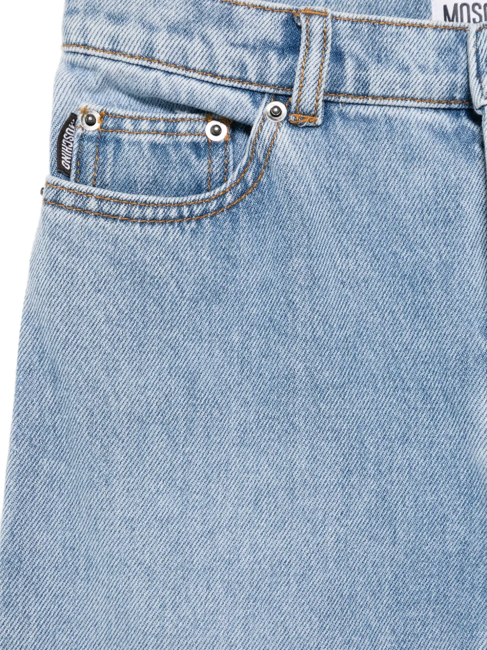 Moschino Kids Slim-fit jeans Blauw