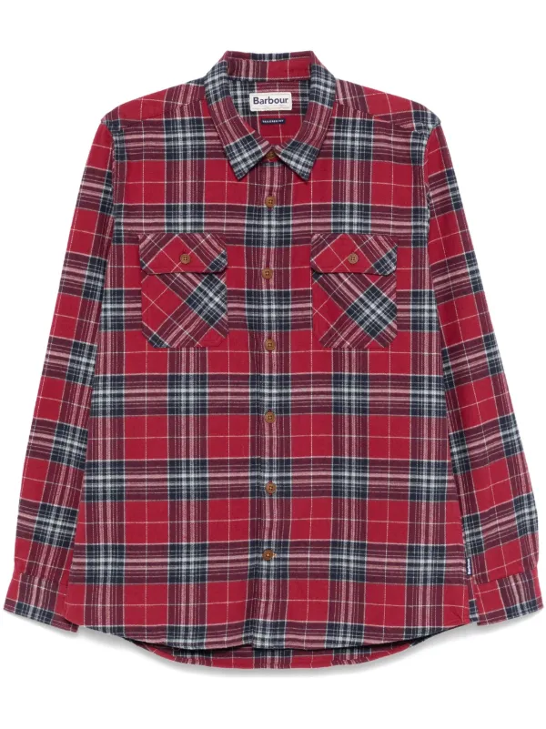 Barbour tartan check Shirt Red FARFETCH CA