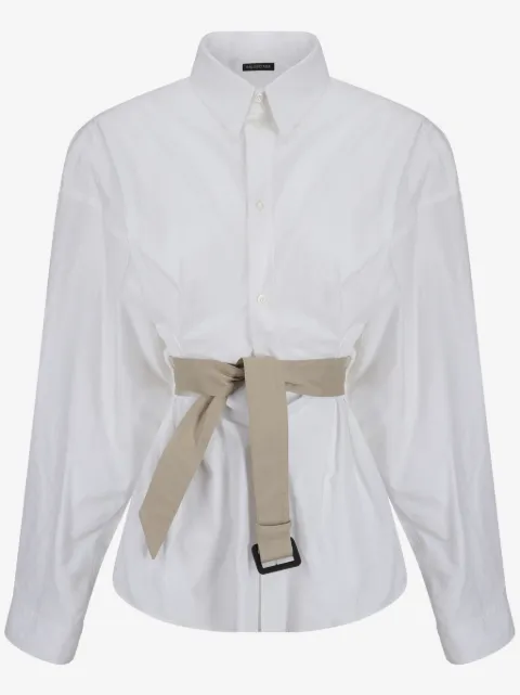 Balenciaga belted cotton shirt