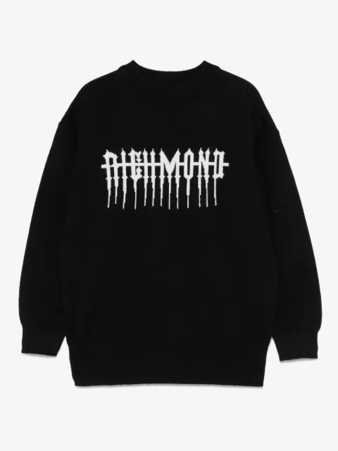 John Richmond Junior logo-jacquard jumper