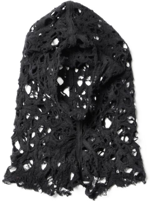 Julius distressed-effect balaclava