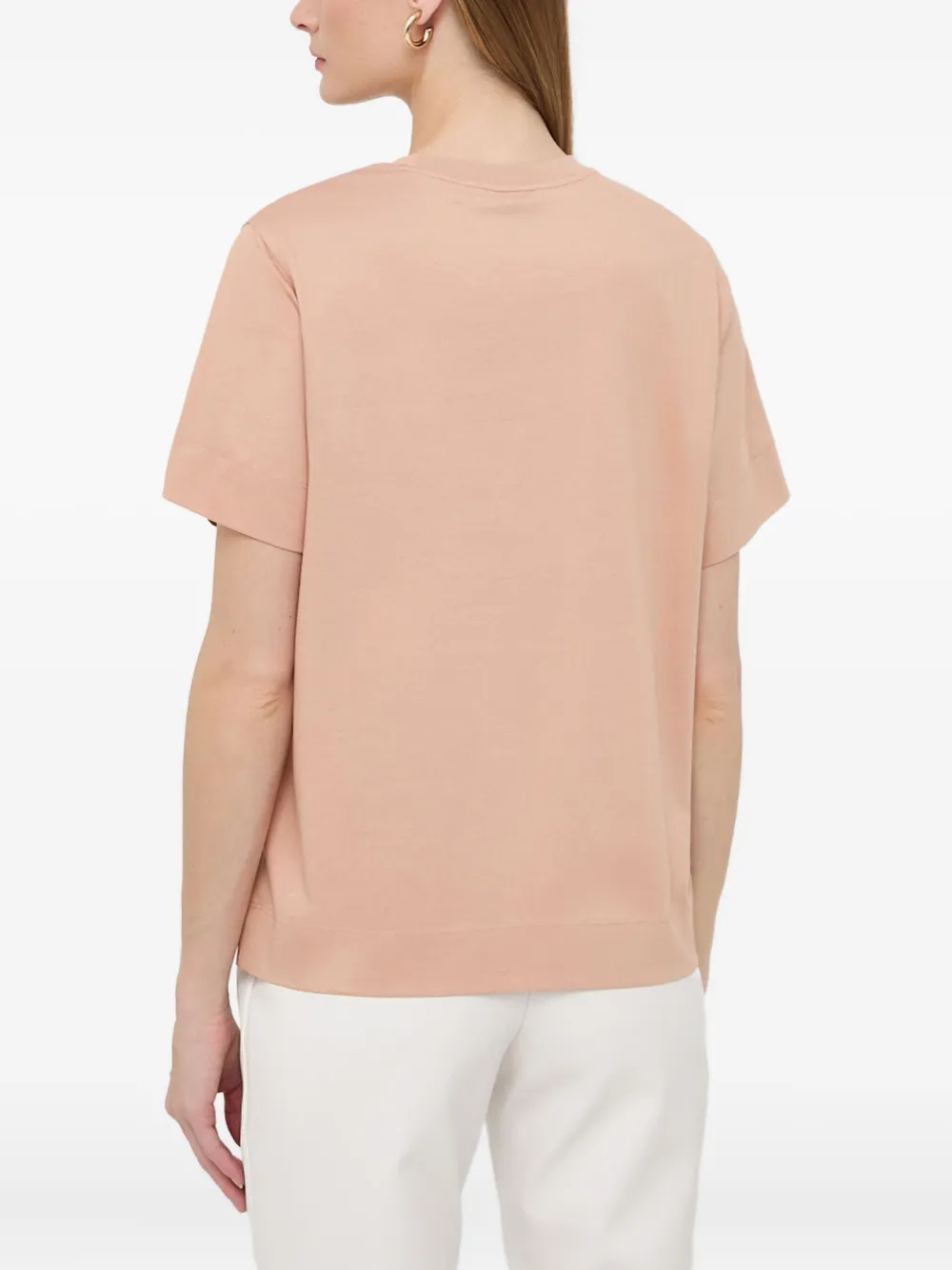 BOSS T-shirt met logodetail Beige