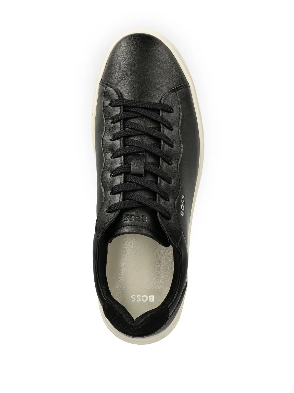 Hugo Boss Logo-stamp Sneakers In Black