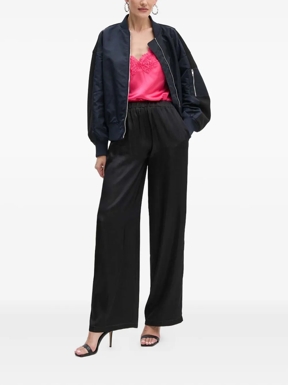 Hugo Boss Panelled Bomber Jacket In Blue