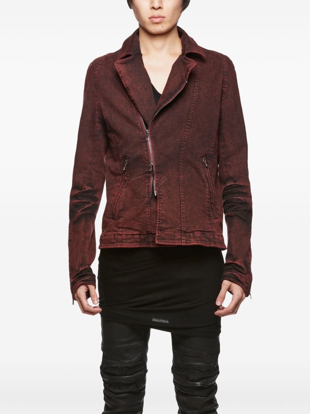 Julius denim biker jacket - BLOOD