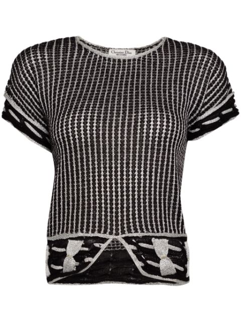 Christian Dior short sleeve knitted top Women