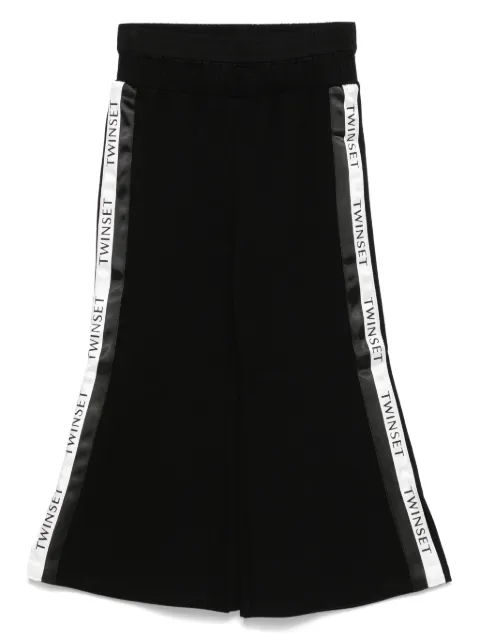 TWINSET Kids pants con ribete del logo