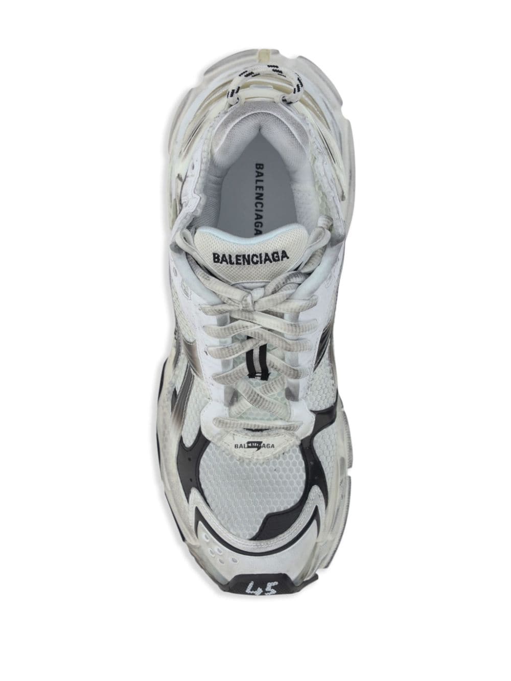 Shop Balenciaga Runner Sneakers In White