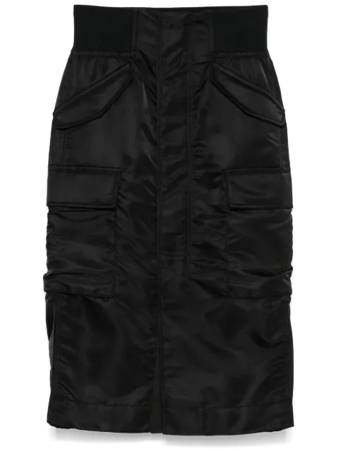 sacai ribbed-waistband cargo skirt
