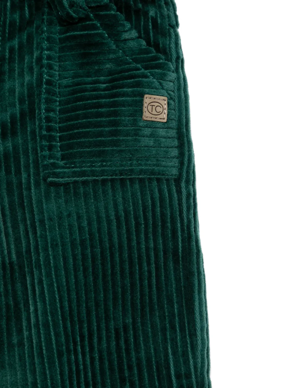 Tartine Et Chocolat Ribfluwelen broek Groen