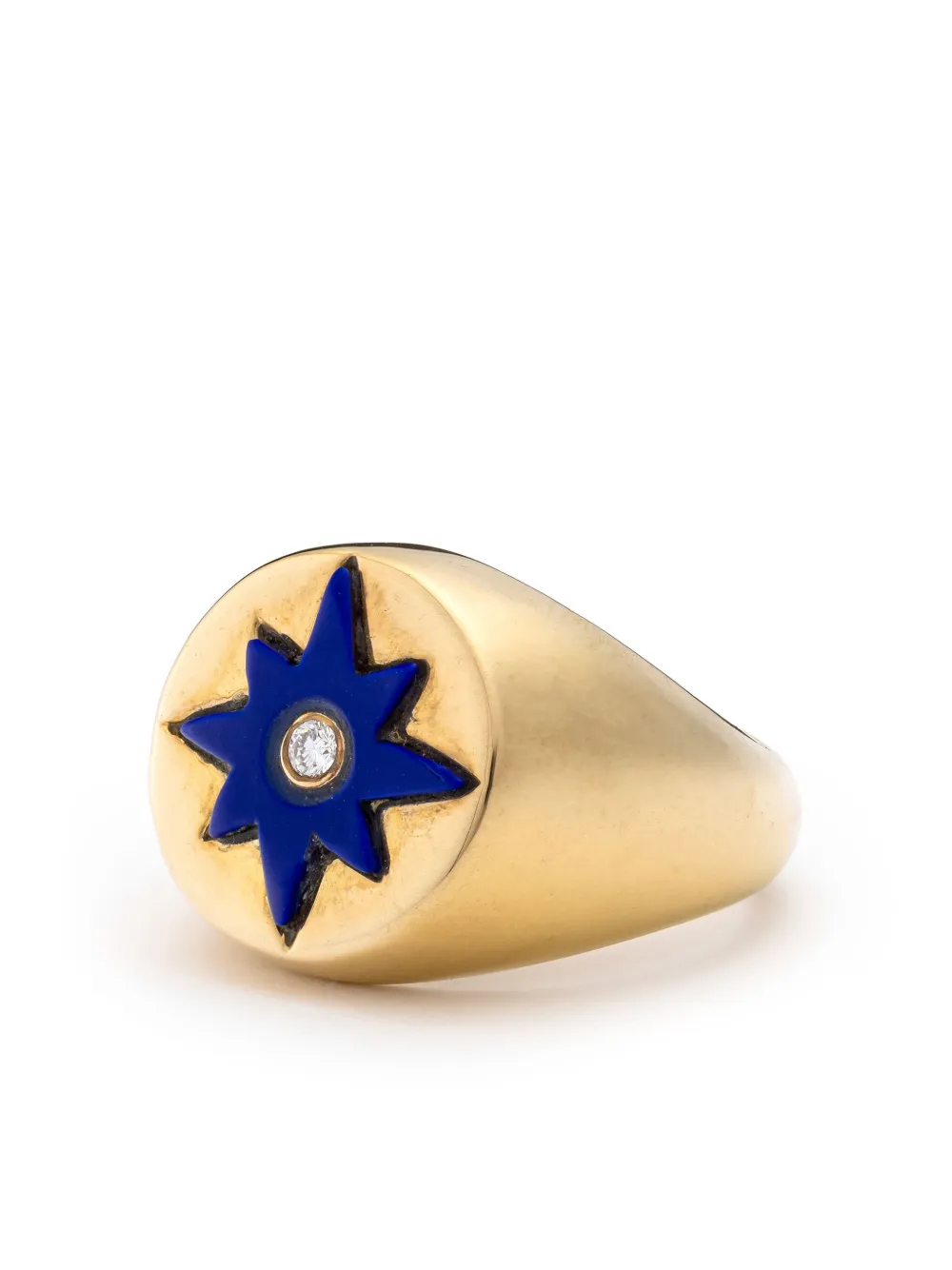 Nomad Jewels 18kt yellow gold Compass Star diamond ring - Goud