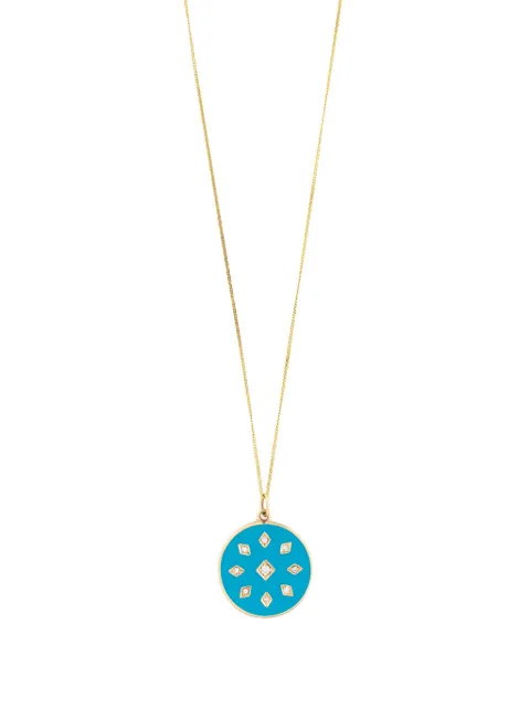 Nora Kogan 14kt yellow gold Crete pendant diamond necklace