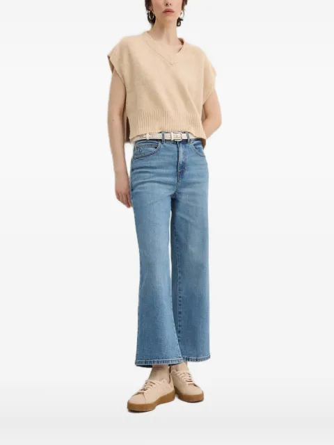 HUGO V-neck ribbed top