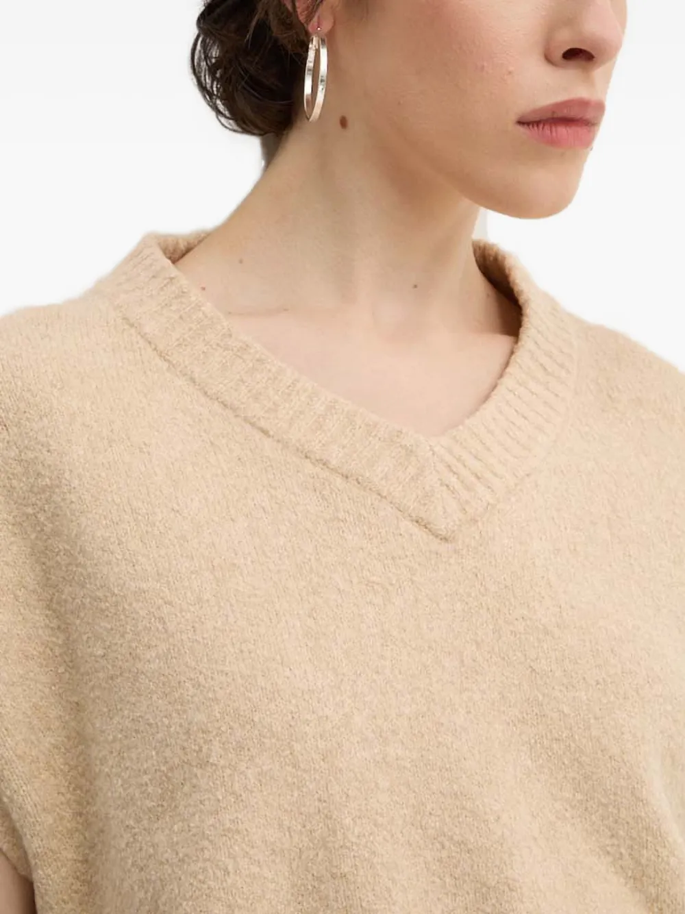 HUGO Top met V-hals Beige