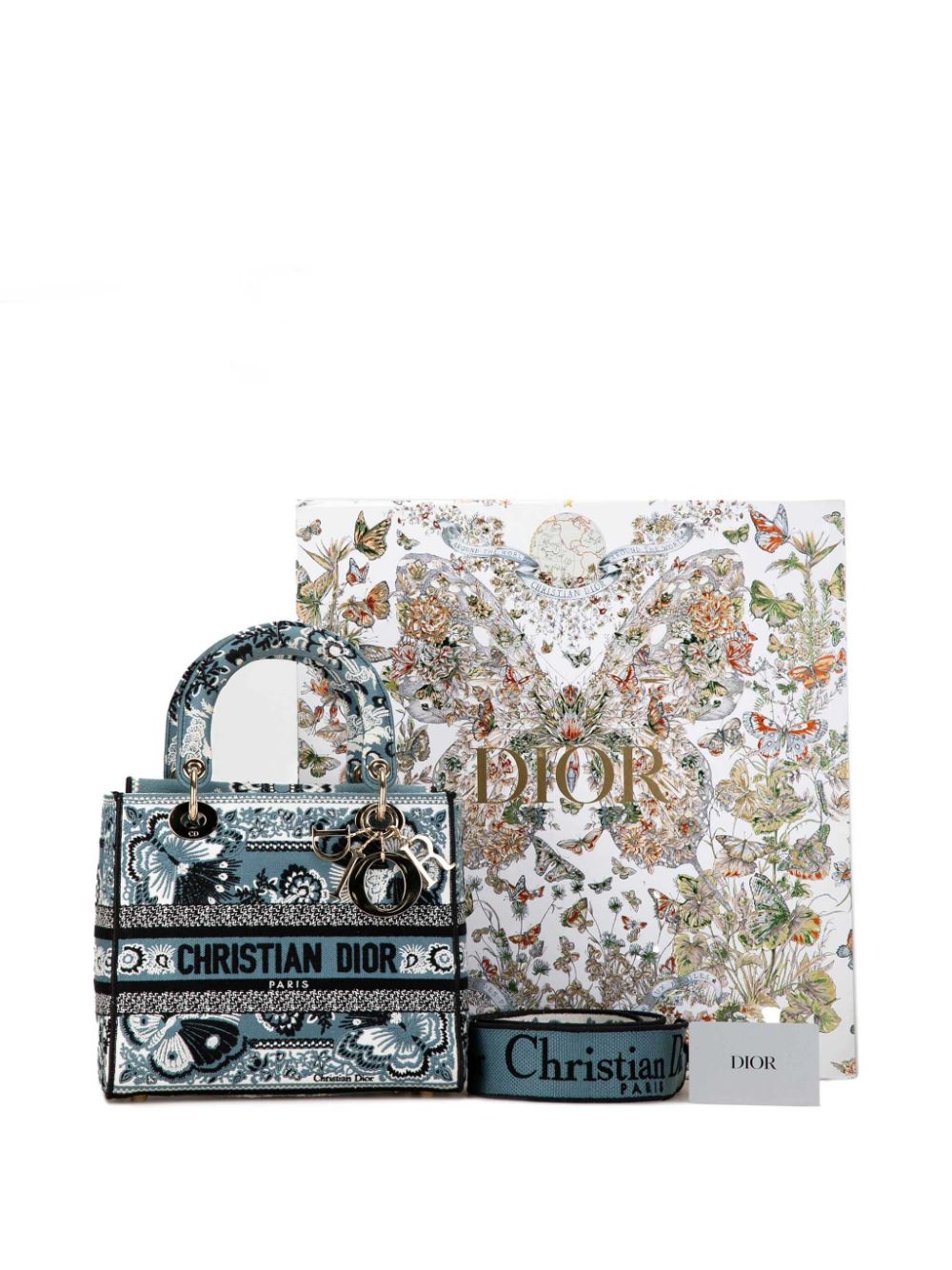 Christian Dior 2023 Medium Butterfly Bandana Lady D-Lite satchel Women