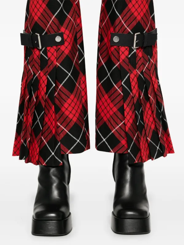 Jean Paul Gaultier plaid-check Trousers | Red | FARFETCH AO