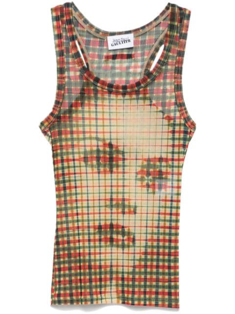 Jean Paul Gaultier face-motif tank top