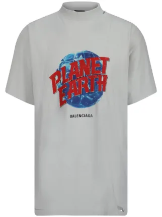 Balenciaga Planet Earth Tシャツ | ホワイト | FARFETCH JP