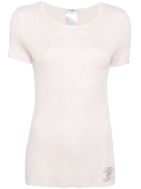 HOT SALE CHANEL 2009s CC logo T-shirt Women