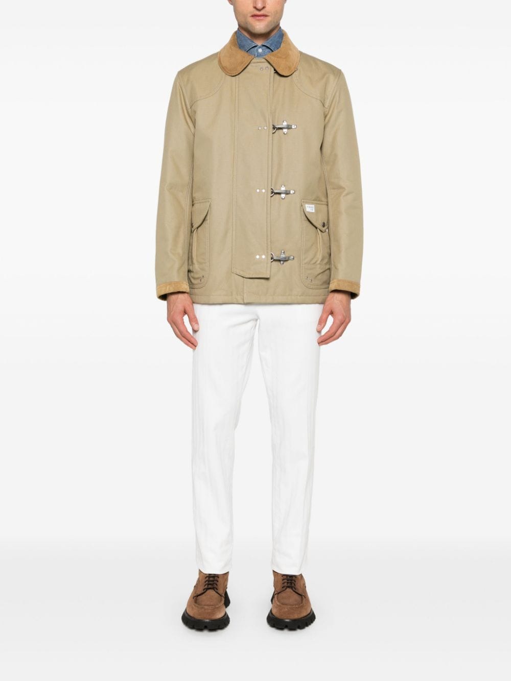 Fay 4 Ganci canvas jacket - Bruin