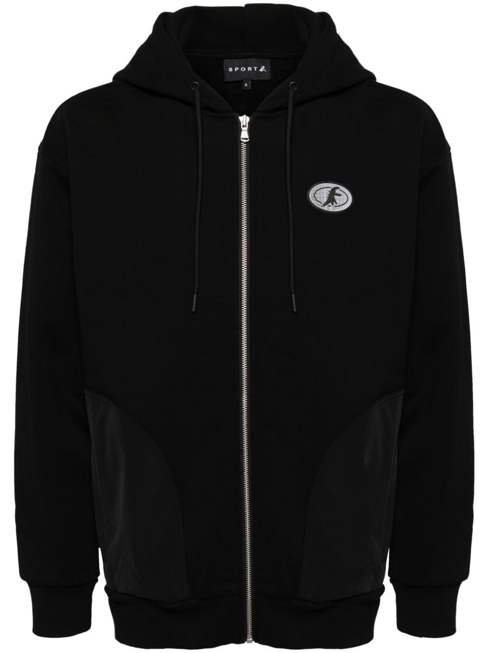 SPORT b. by agnès b. logo hooded jacket - Black