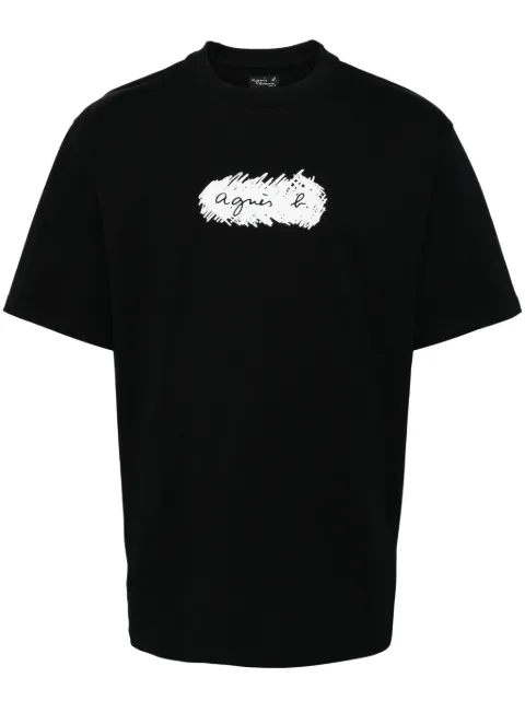 agnès b.  playera con logo estampado