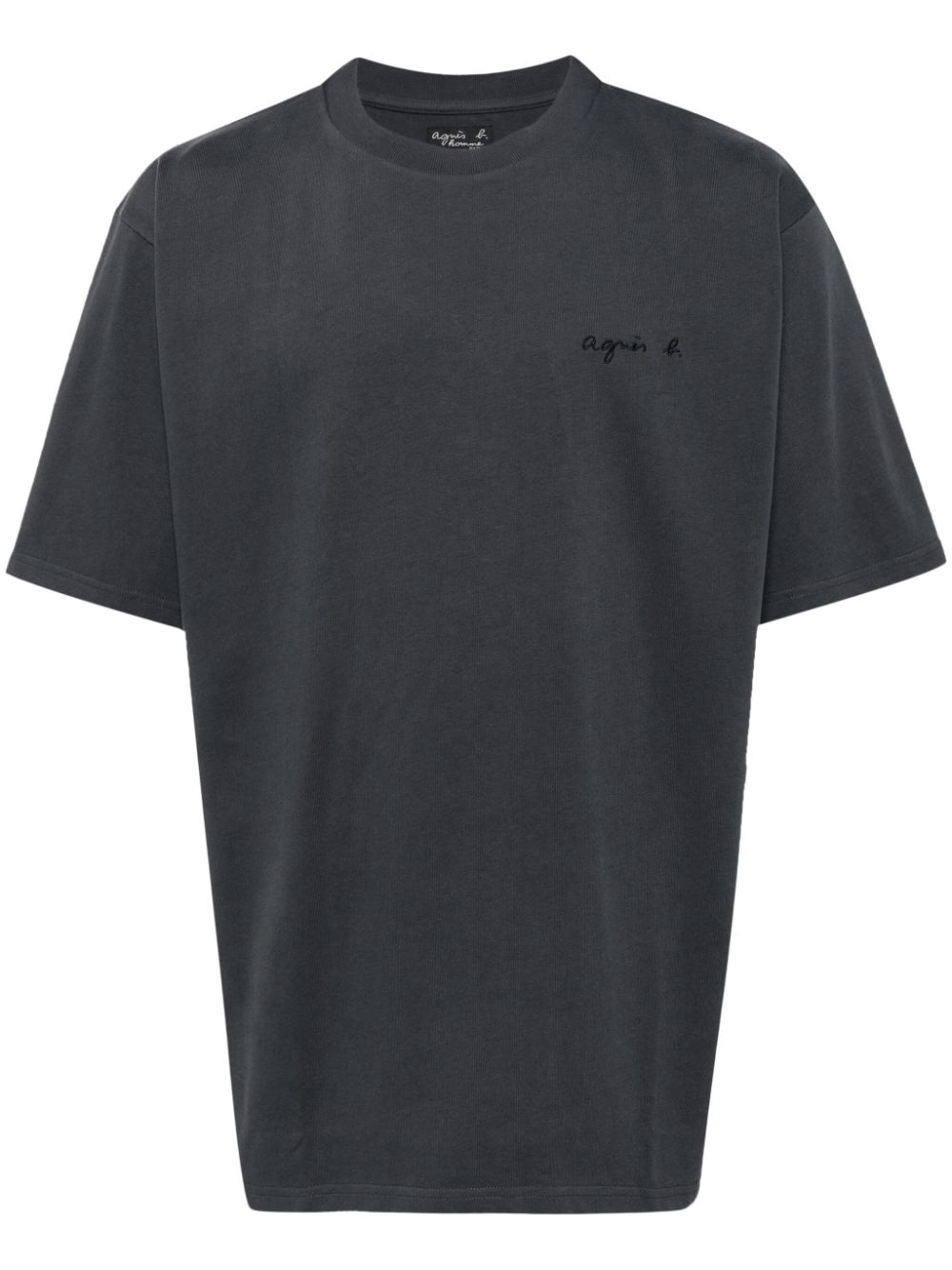 logo-embroidered cotton T-shirt