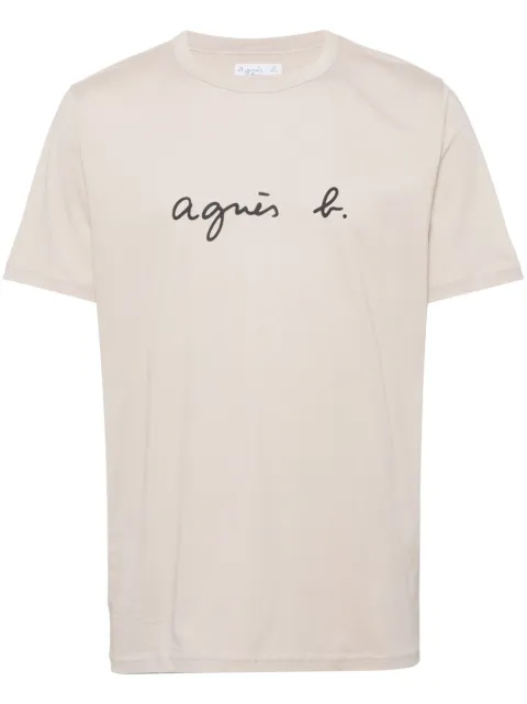 agnès b.  playera con logo estampado
