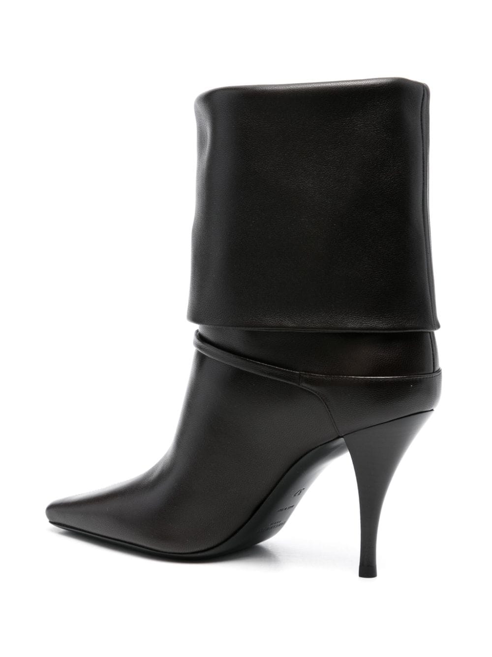 Shop Saint Laurent 85mm Folded Boots In Black