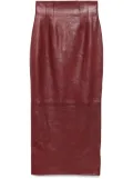KHAITE Loxley midi skirt - Red