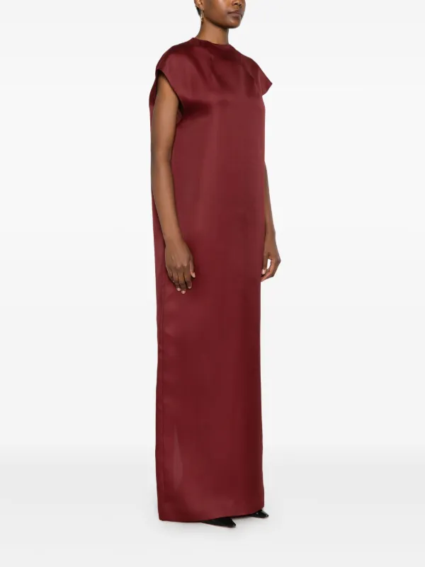 【関税込み】KHAITE バーガンディ Lohan マキシドレス KHAITE Lohan Maxi Dress | Red | FARFETCH
