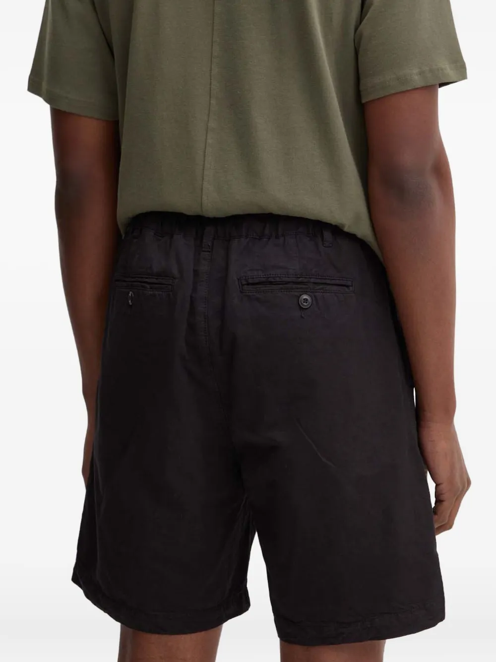 Samsoe & Samsoe Pleated-front Bermuda Shorts In Black