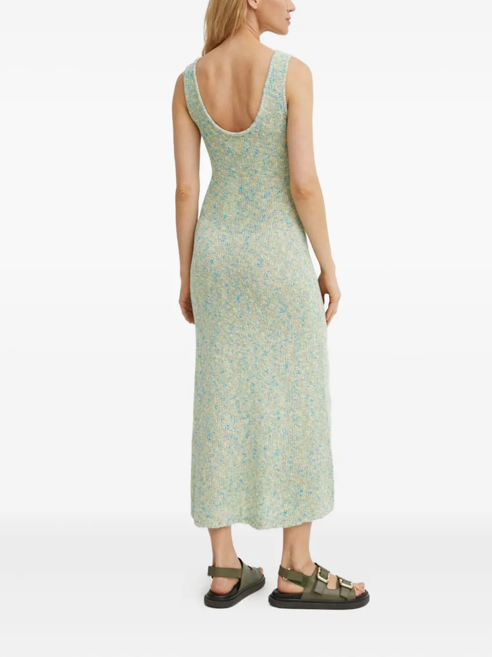 Samsoe & Samsoe U-back Sleeveless Midi Dress In Green