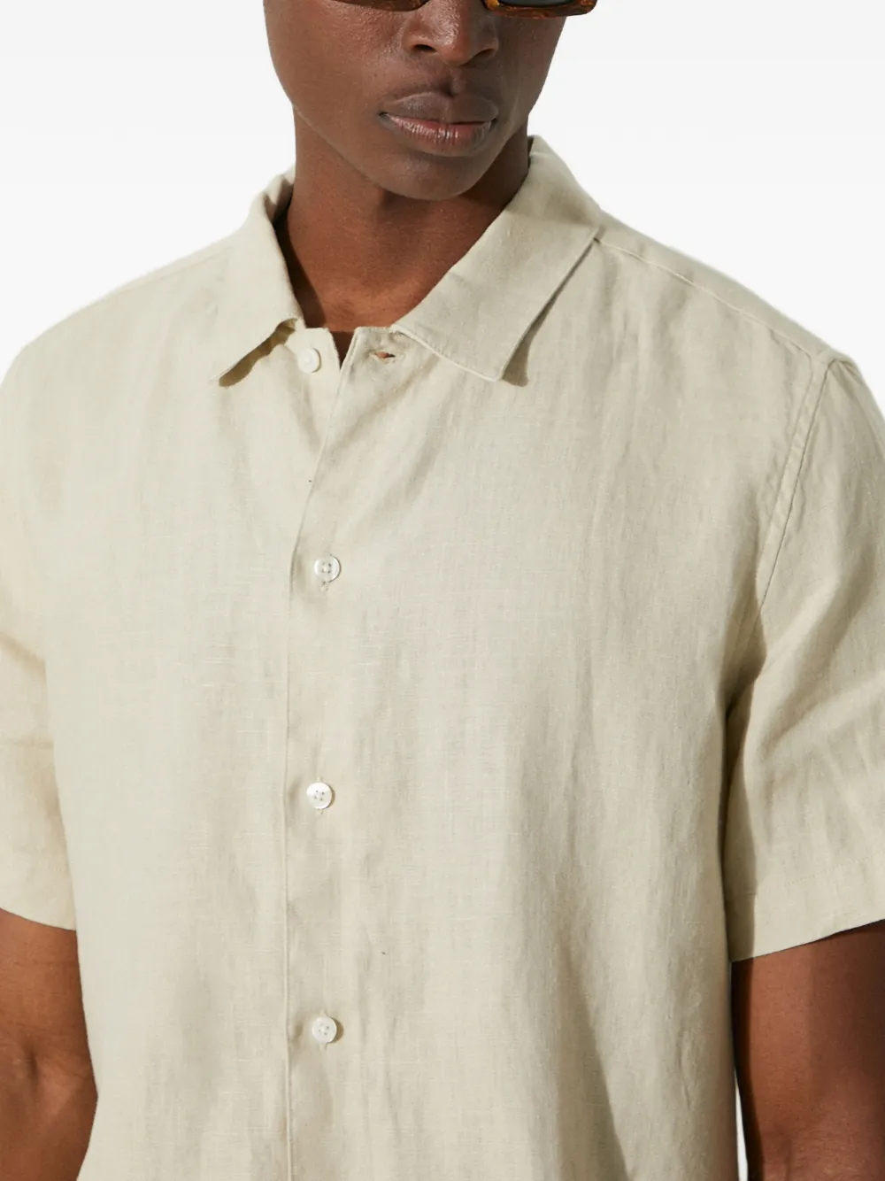 SAMSOE SAAVAN overhemd met knopen Beige