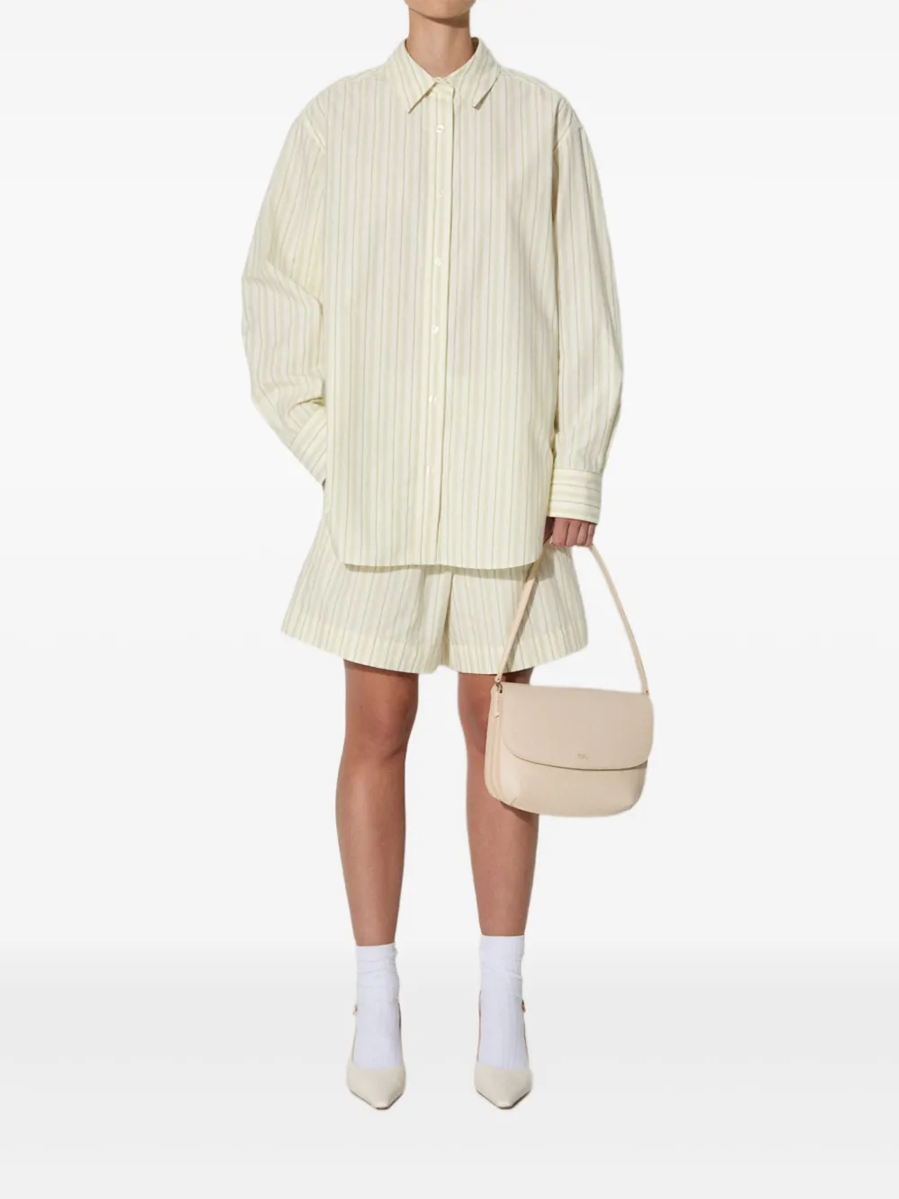 SAMSOE SAMSOE Gestreept blouse - Beige