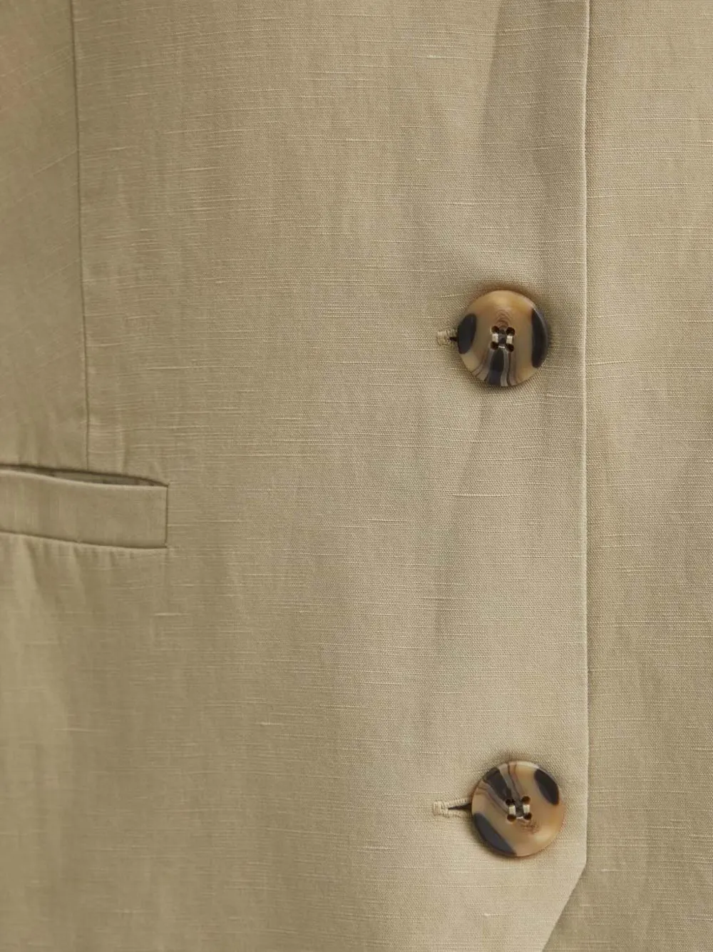 SAMSOE Mouwloze bodywarmer met V-hals Beige