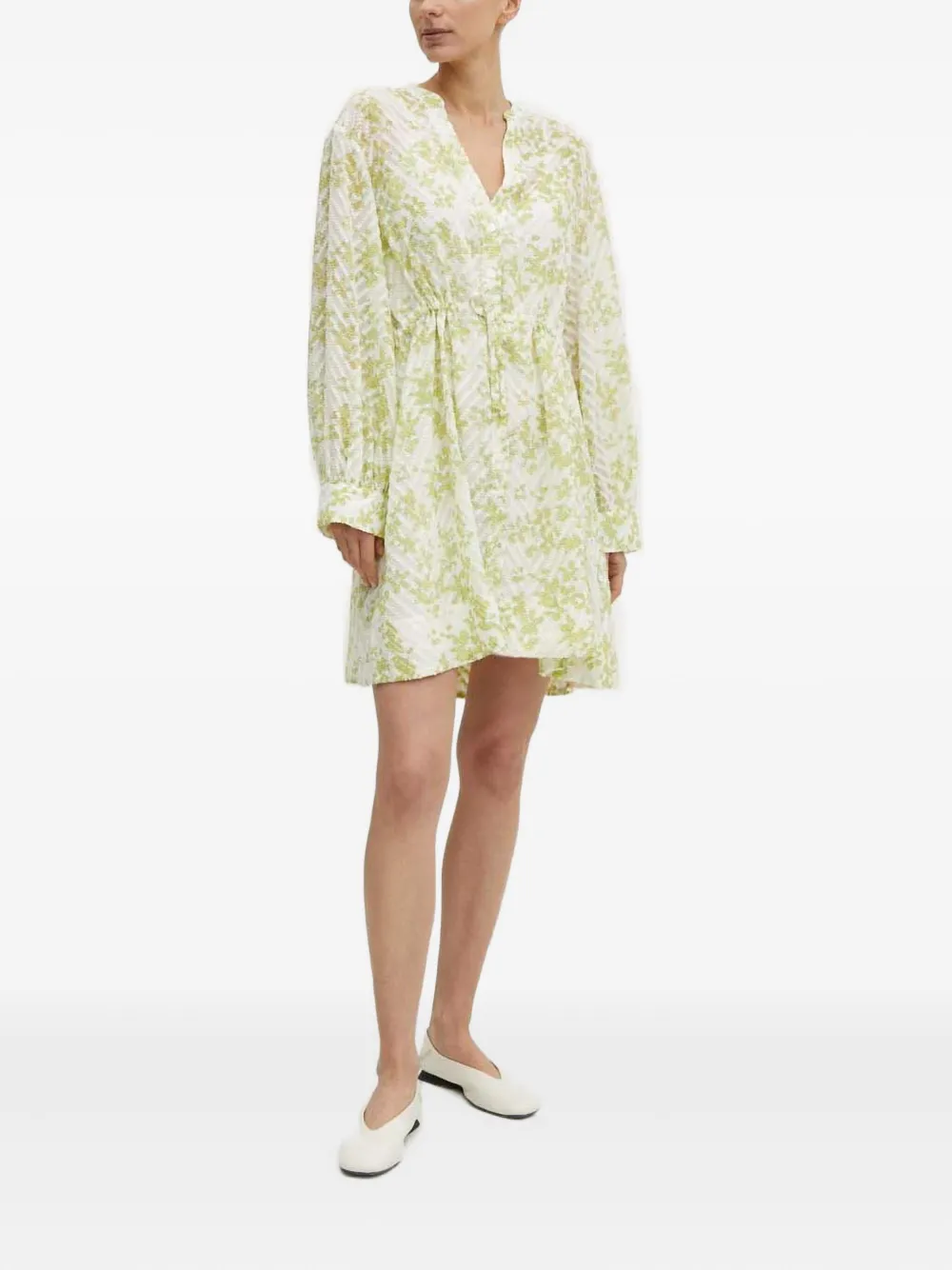 SAMSOE SAMSOE Mnii-jurk met bloemenprint - Wit