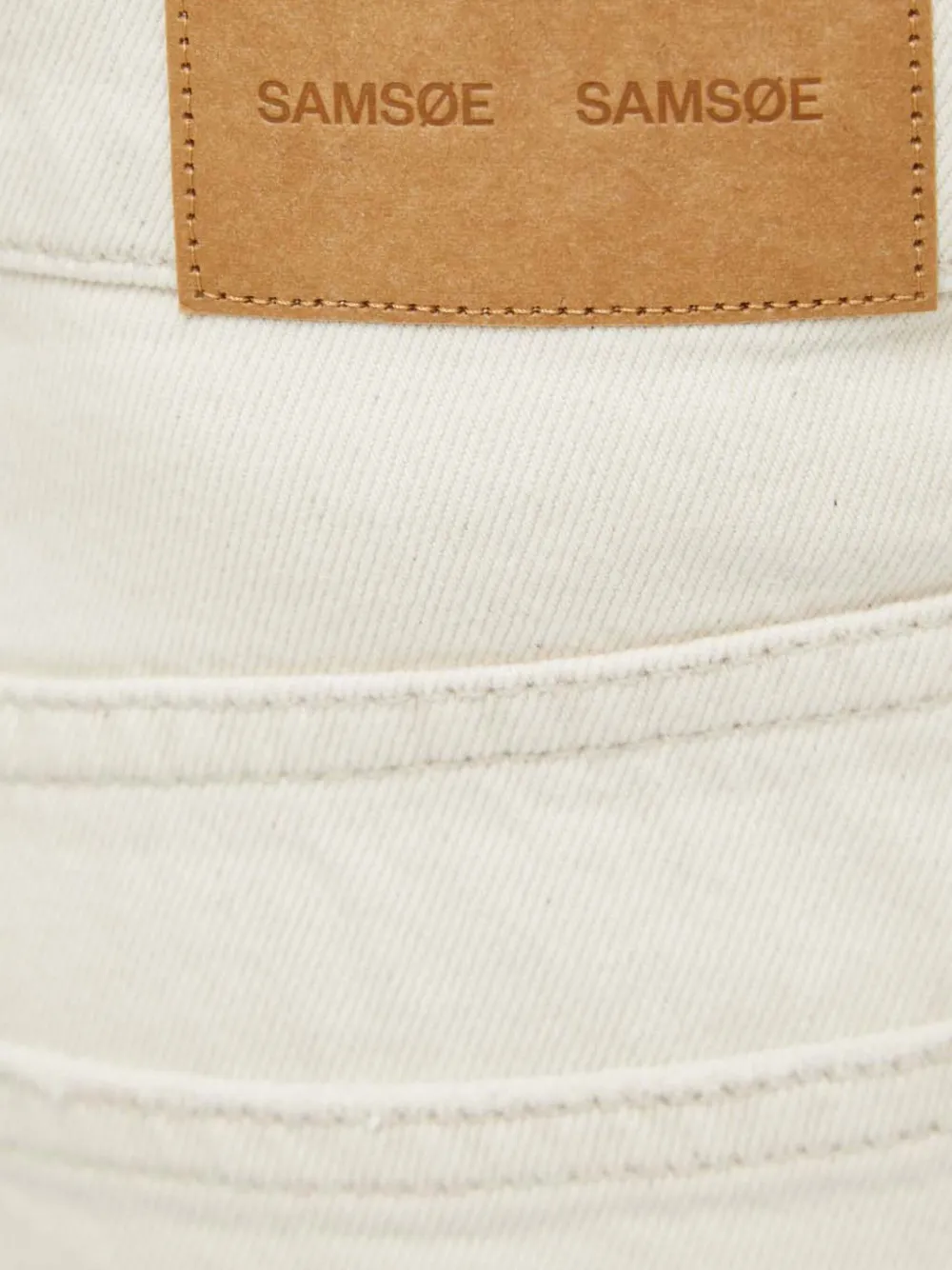 Samsoe & Samsoe Logo-patch Five-pocket Jeans In Neutral