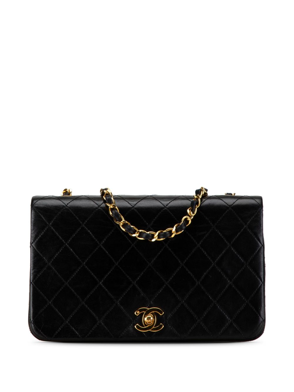 CHANEL 1989-1991 CC Quilted Lambskin Full Flap crossbody bag Women