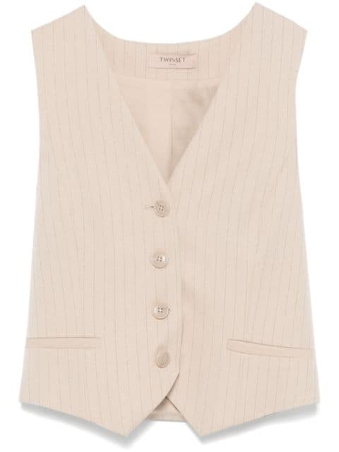 lurex pinstripe waistcoat 