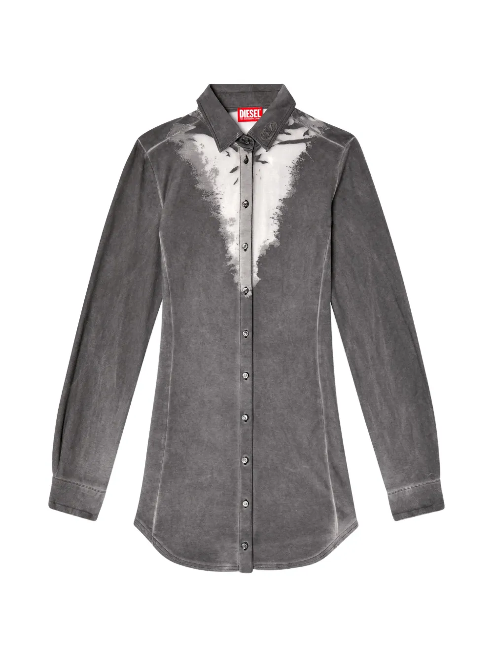 Diesel Mini-blousejurk Grijs