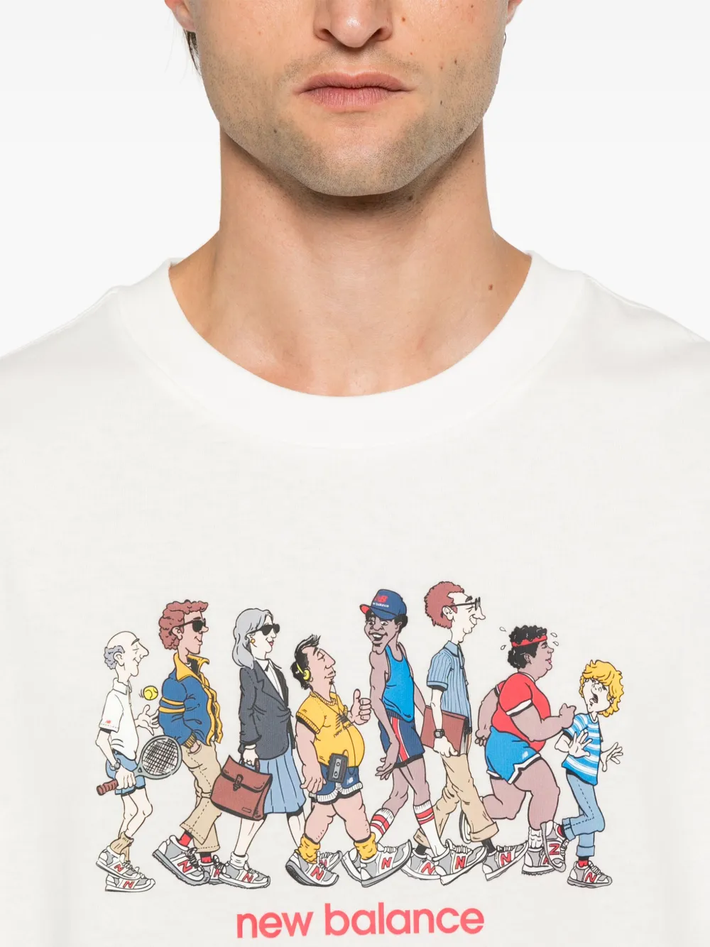 New Balance Athletics T-shirt Wit