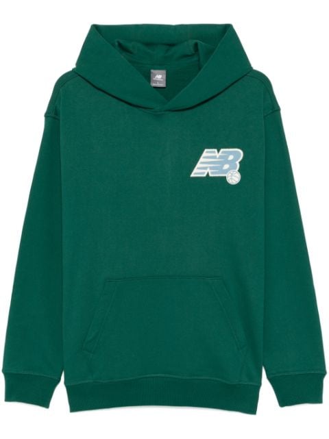 New Balance logo-patch hoodie