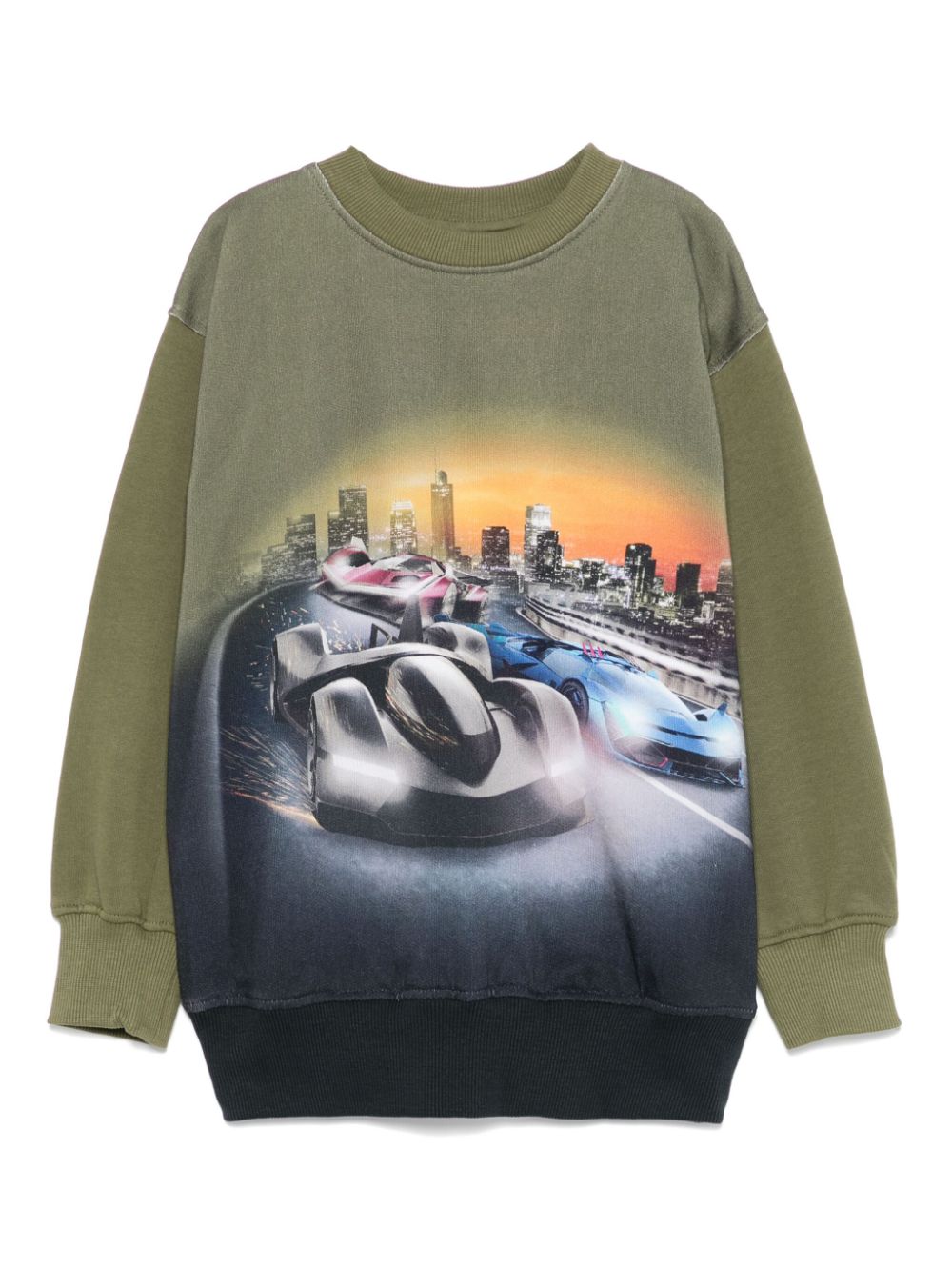 Molo racing cars-printed sweatshirt - Green