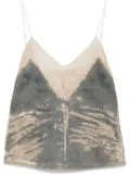 Diesel distressed-denim tank top - Blue