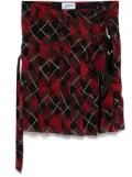 Jean Paul Gaultier plaid-check mini skirt - Red